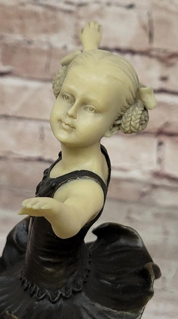 F. Preiss | Young Ballerina Dancer on Marble Base Inspired Bronze ...