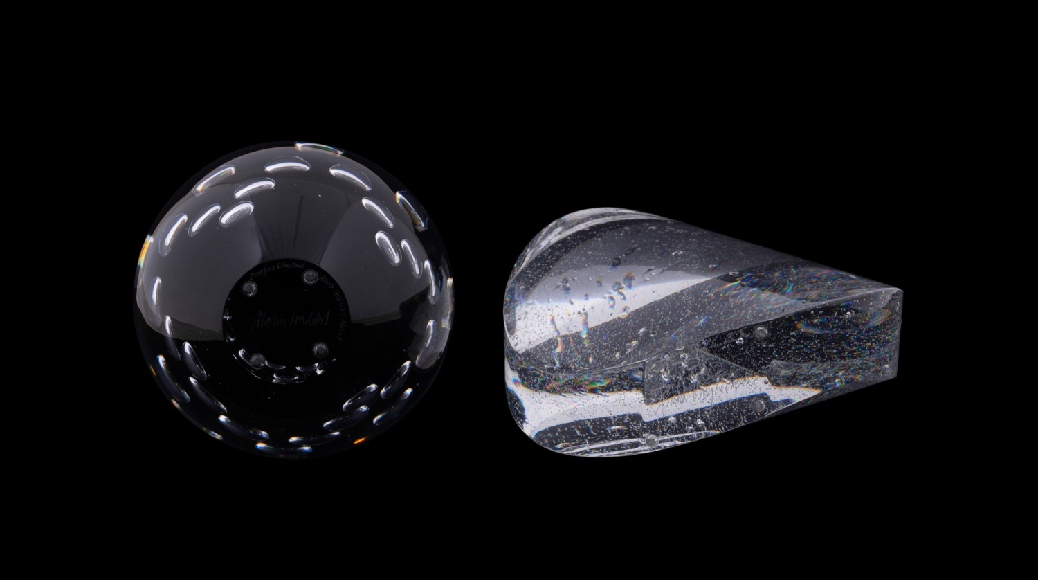 Erika Lagerbielke | TWO DESIGNER COLORLESS ART GLASS OBJECTS (2004 ...