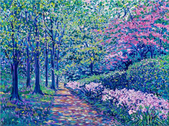 Flower Lined Pathway - Thom Millsap