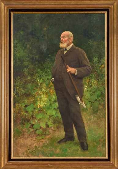 Portrait d'homme à la pipe à eau - Hermann Seeger