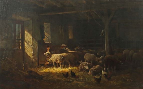 Schafstall - Charles Émile Jacque