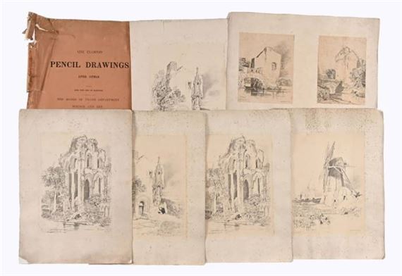 Frederick George Cotman | Nine examples of pencil drawings after Cotman ...