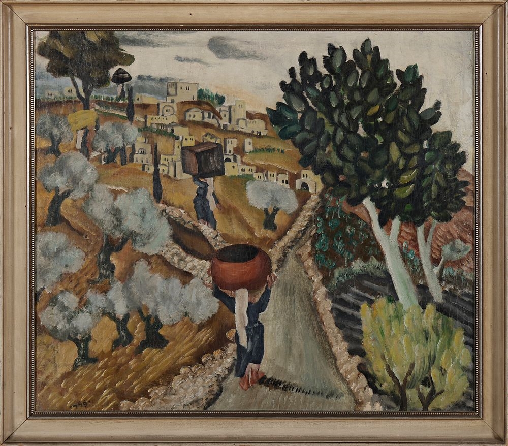 Israel Paldi | Carrying a Pitcher along the Path (1920s) | MutualArt