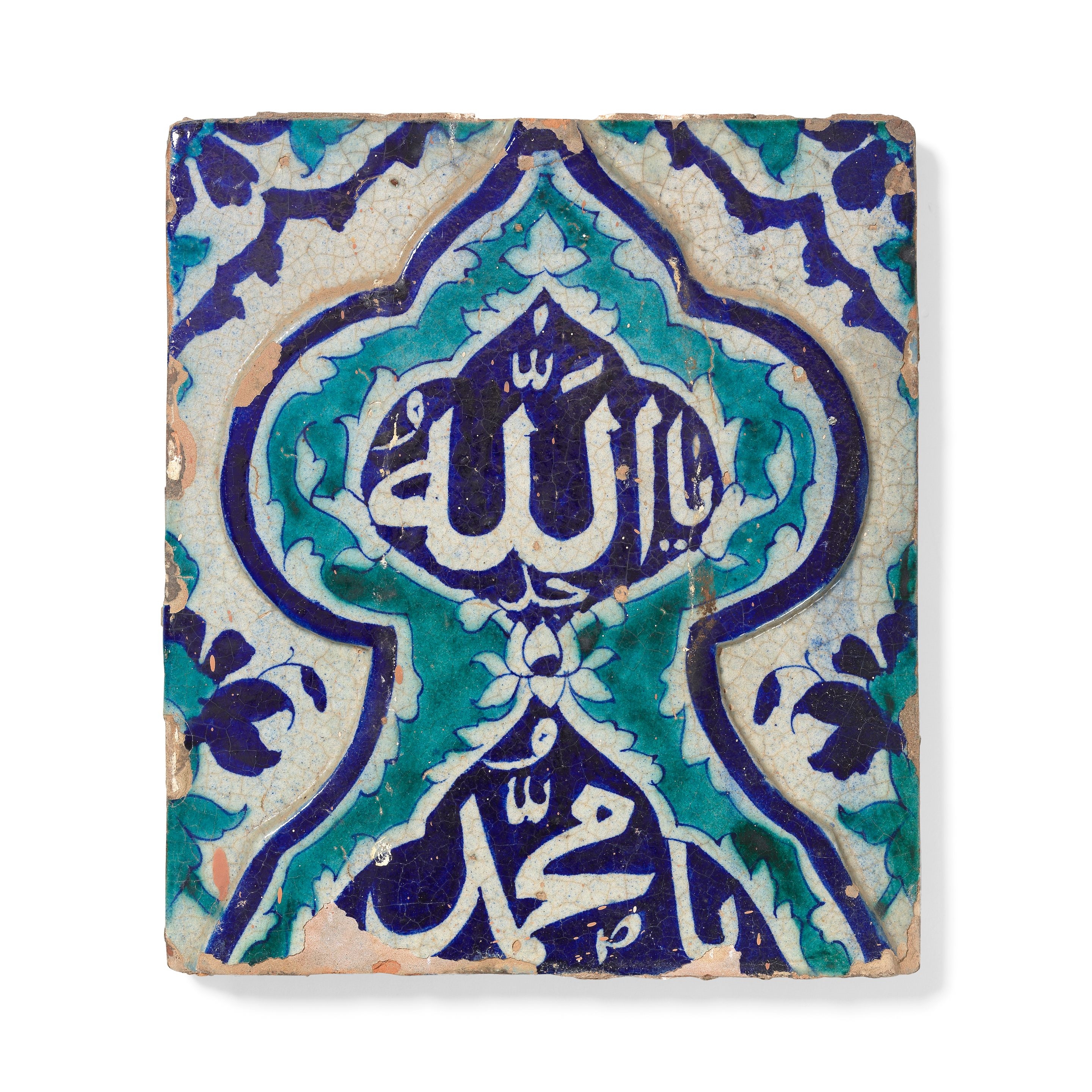Indian School, 19th Century | A Multan underglaze-painted moulded ...