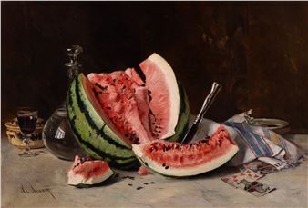 Melon and Playing Cards