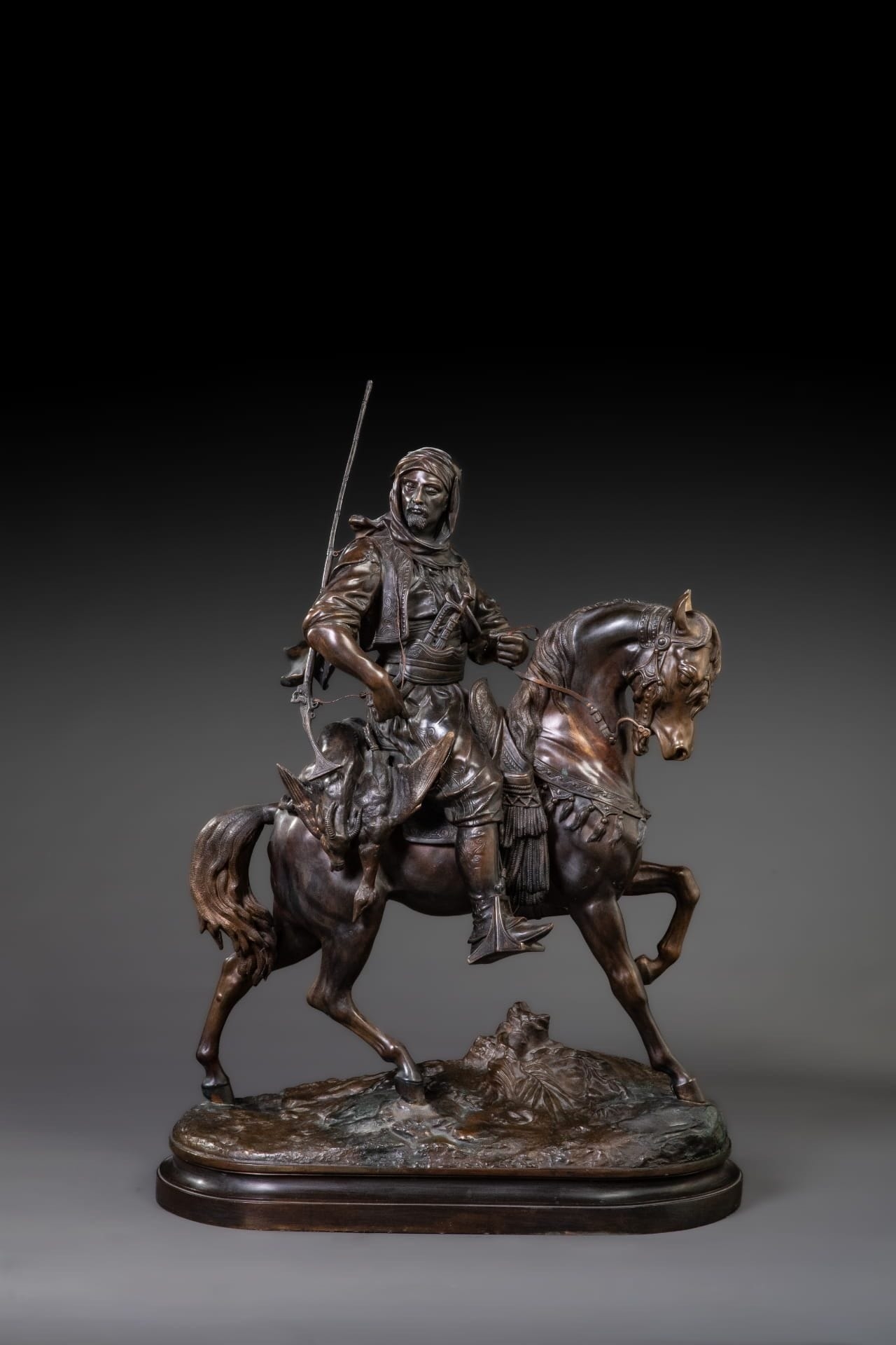 Alfred Barye | Arab rider returning from the hunt | MutualArt