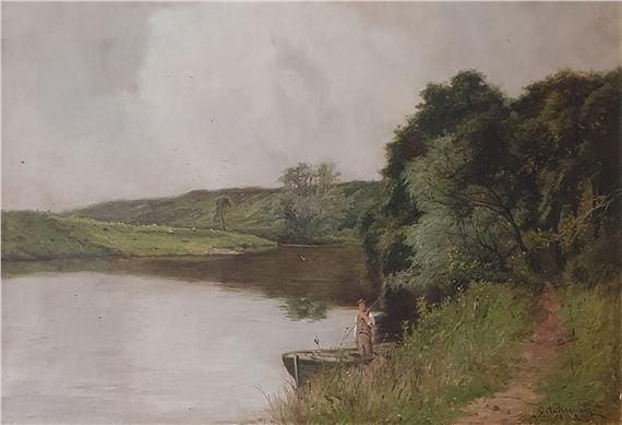 untitled (Fishing on the River) - George Aikman