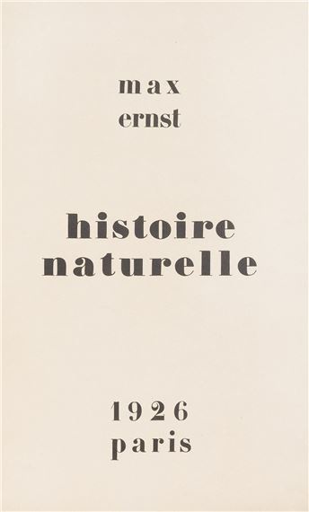 Max Ernst | Histoire naturelle. (1926) | MutualArt