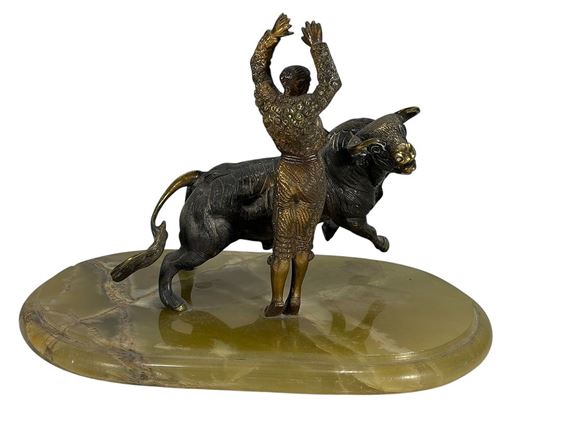 Matador & Charging Bull - Spanish School, 20th Century