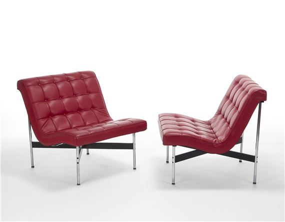 Pair of armchairs model "New York - William Katavolos