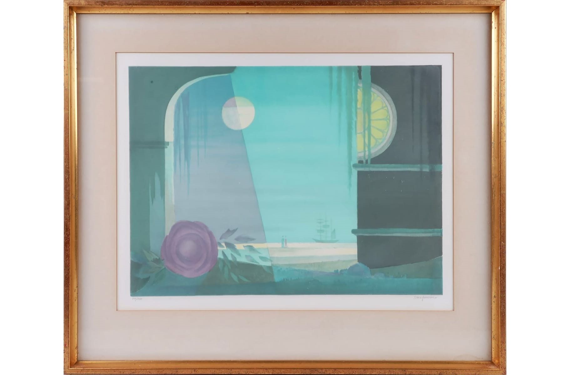 Artwork by Sven Jonson, Färglitografi, Made of Färglitografi