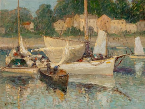 Boats in a Harbor - Paul King