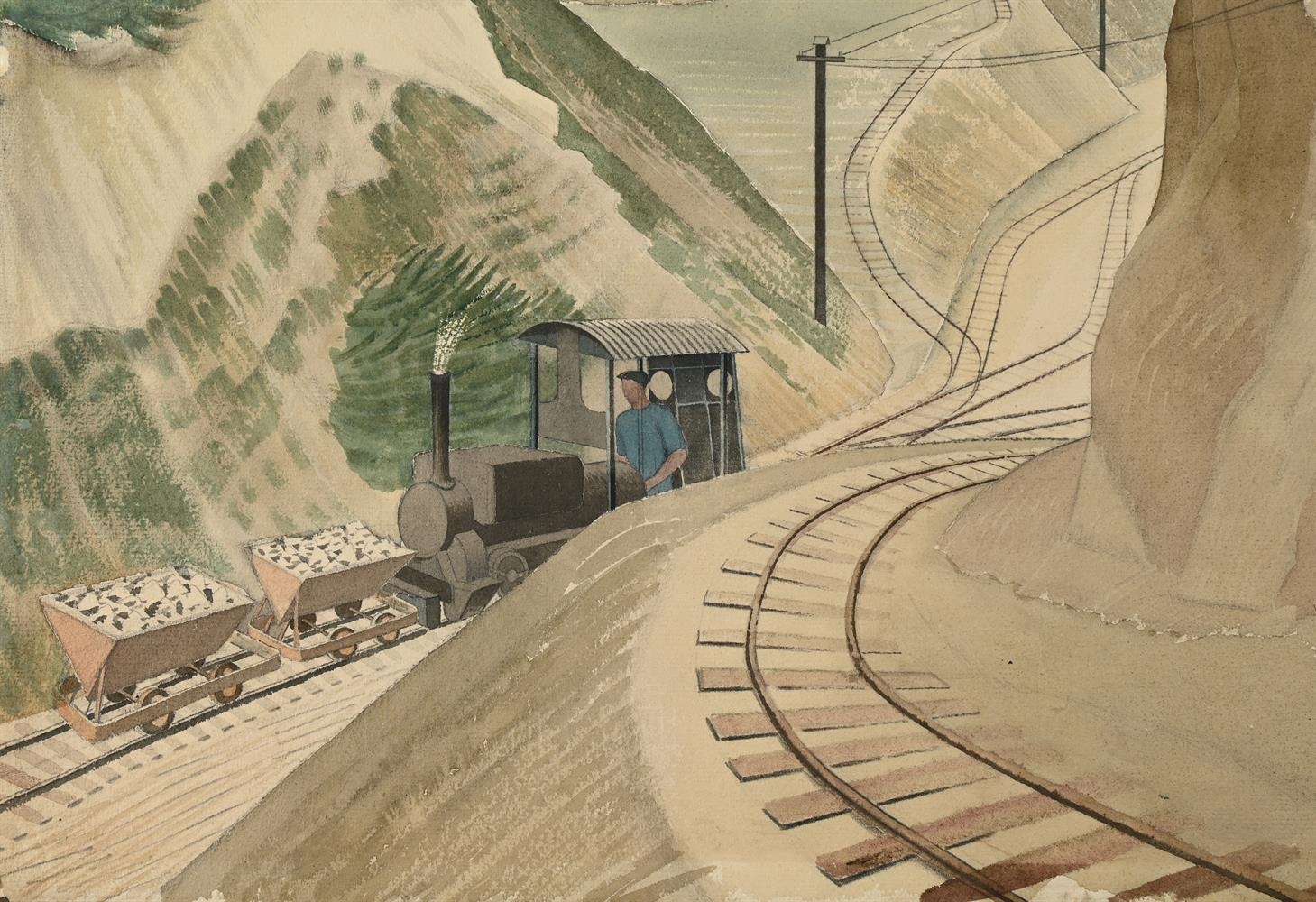 Eric Ravilious | The Cement Pit (34) | MutualArt