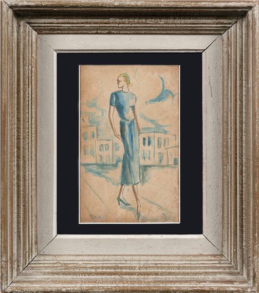 Mujer elegante, París - Ismael Nery