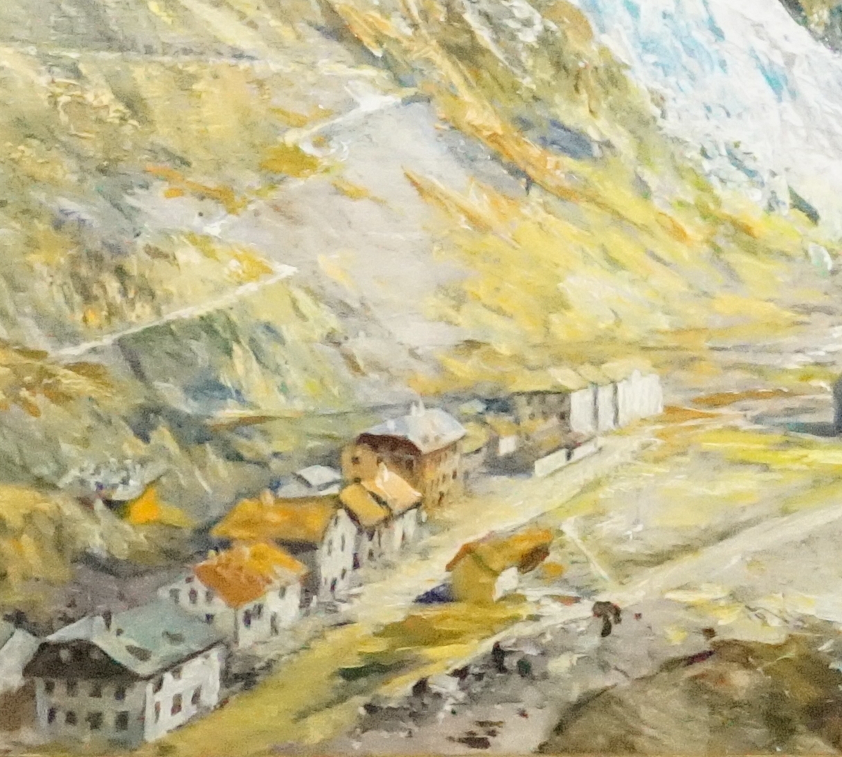 Artwork by Hans Werner Schmidt, Der Rhonegletscher, Made of Öl auf verbundholz