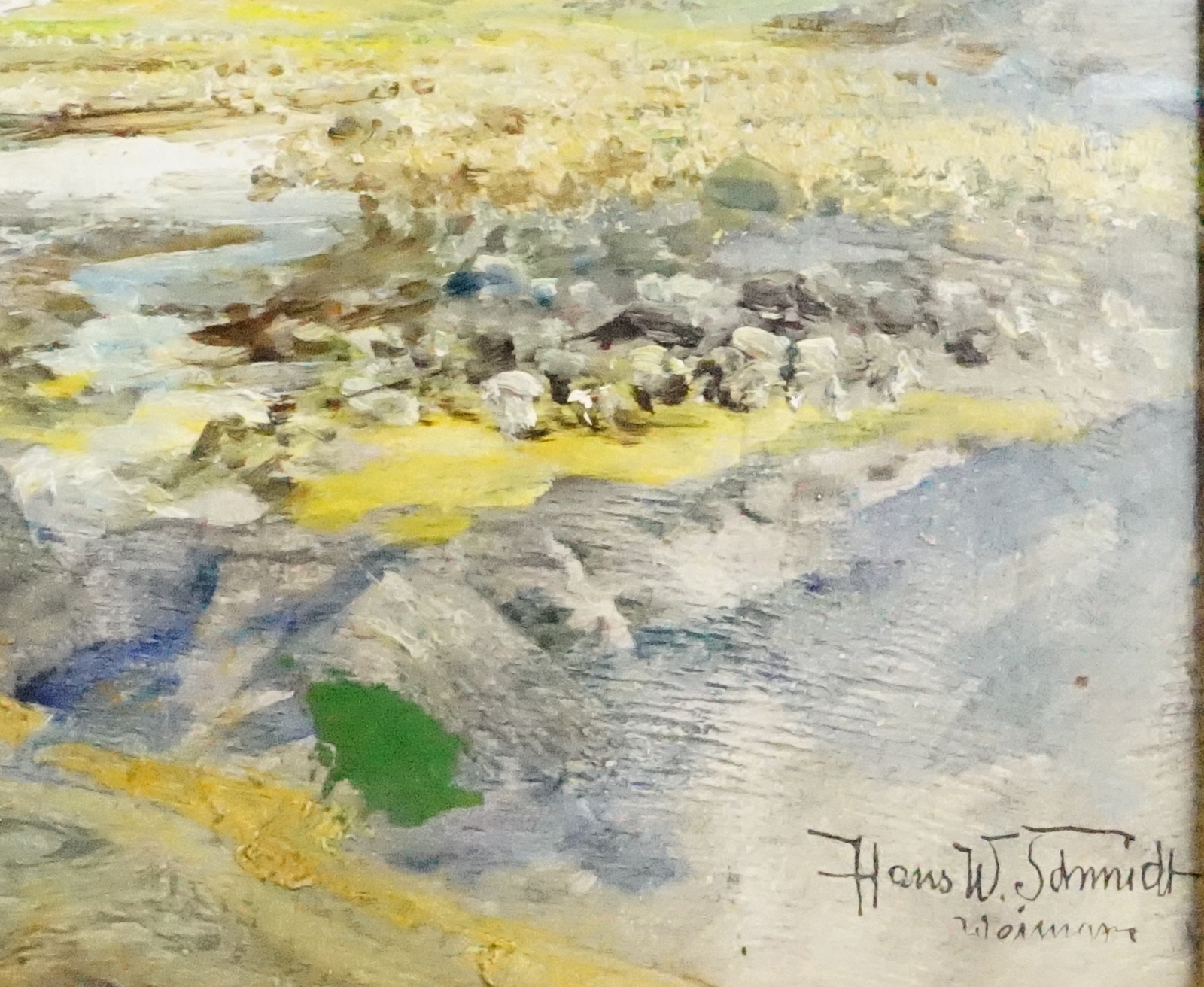 Artwork by Hans Werner Schmidt, Der Rhonegletscher, Made of Öl auf verbundholz