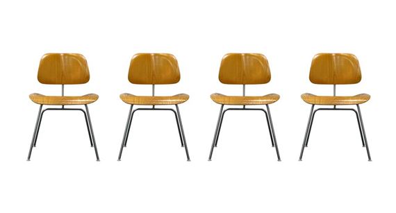 DCM ì²´ì´ DCM chair (set of 4)_Lounge Chair Metal by Herman Miller, Circa 1940-60