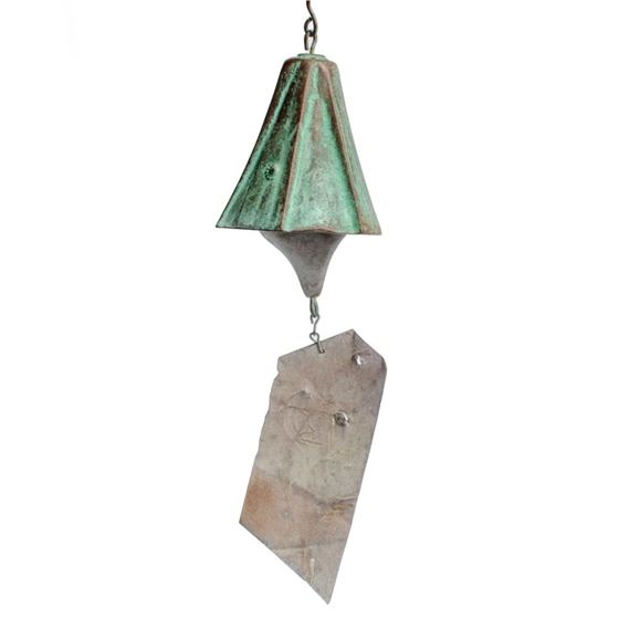 Jeff Cross | Jeff Cross bronze hanging wind chime bell | MutualArt