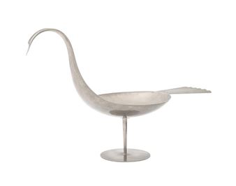 Bird Chrome-Plated Metal Footed Bowl - Franz Hagenauer