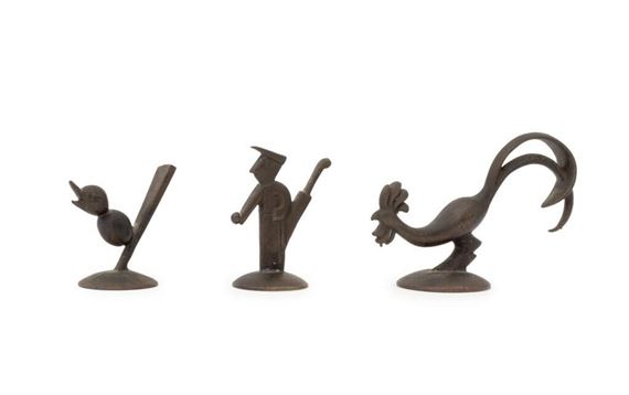 Collection of Three Werkstatte Hagenauer Figural Patinated Bronze Sculptures - Franz Hagenauer
