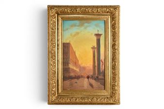 Vue de Venise, la Piazzetta - Henri Duvieux