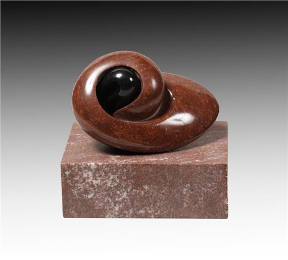 Small composition in red porfirio, 1990 - Gidon Graetz