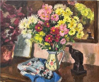 Still Life with a Bouquet of Flowers - Georges Pacouil