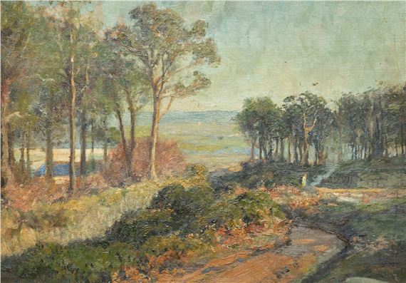 Figure on a Wooded Path - William Edwards Croxford