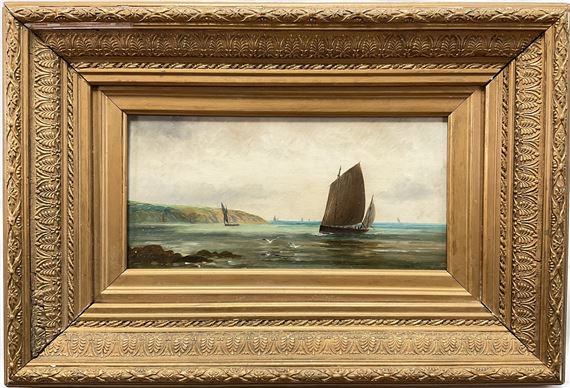 Fishing boats off the coast - W. H. Williamson