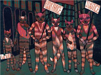 Installation view of Mel Edwards exhibition at Paul Robeson Galleries, Rutgers University.