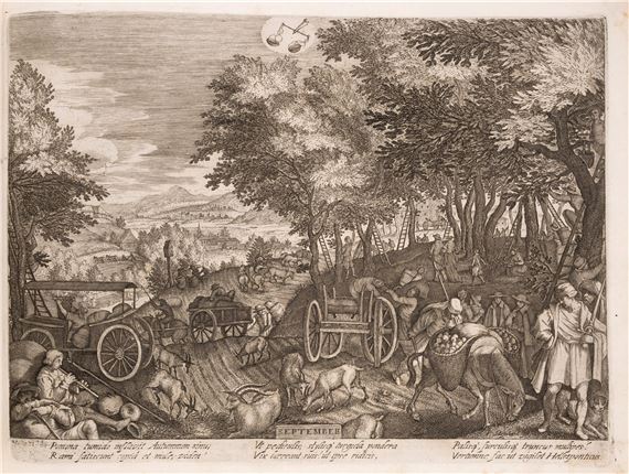 The Twelve Months of the Year, or 'Menses XII anni solaris - Aegidius Sadeler II