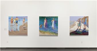 Installation view of Linda Christensen exhibition at Andrea Schwartz Gallery.