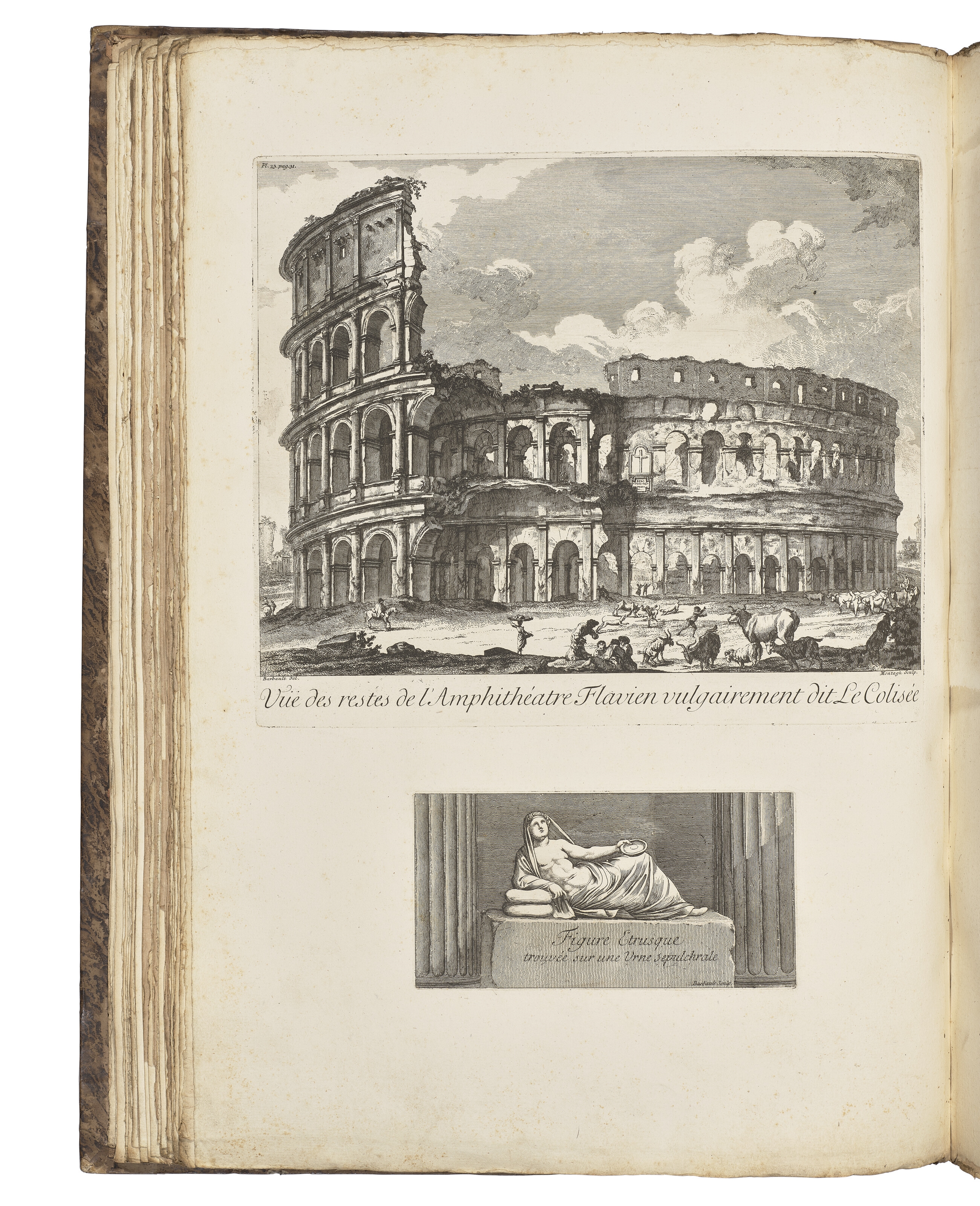 Artwork by Jean Barbault, Les plus beaux monuments de Rome ancienne, Made of Engraving, etching, illustrations