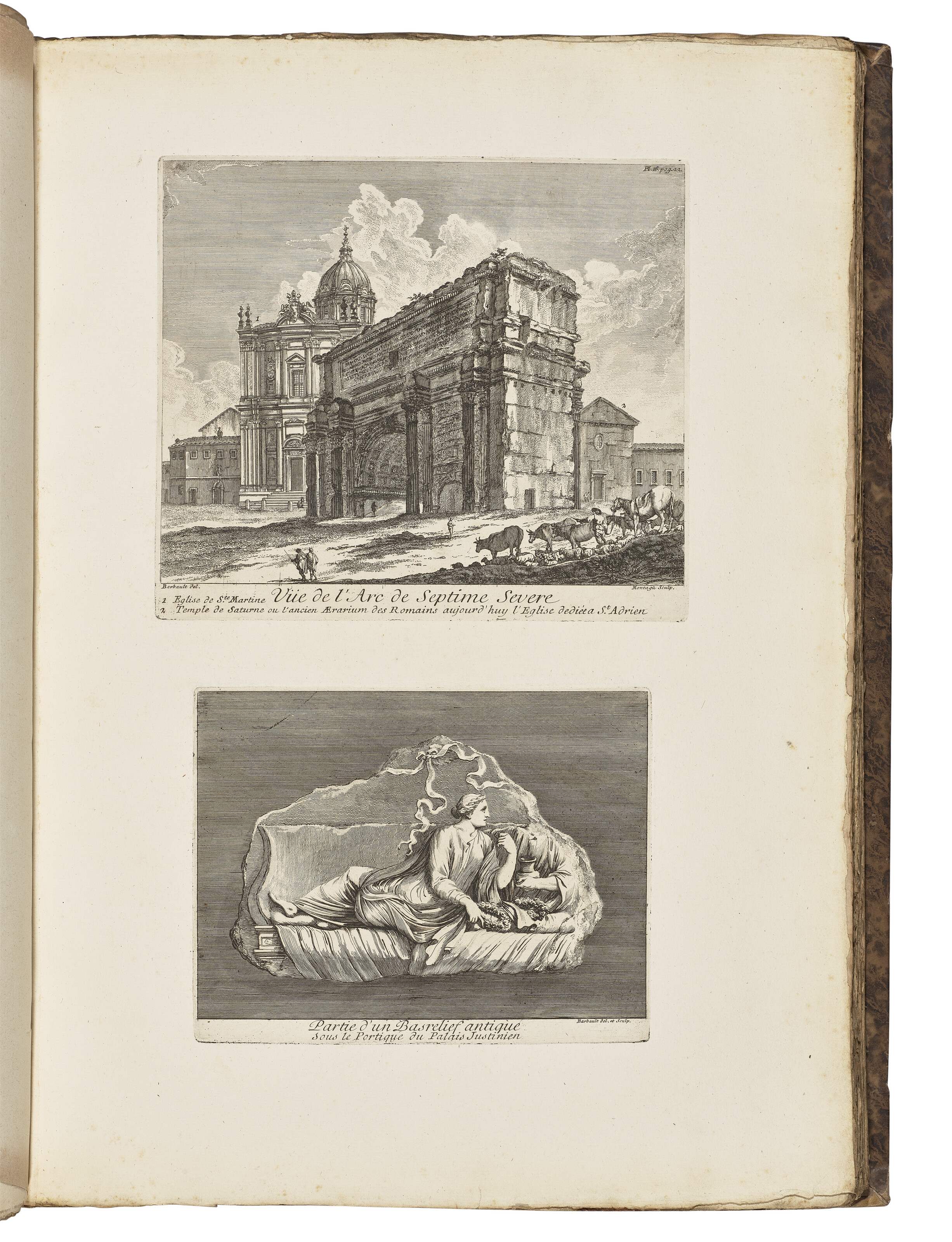Artwork by Jean Barbault, Les plus beaux monuments de Rome ancienne, Made of Engraving, etching, illustrations