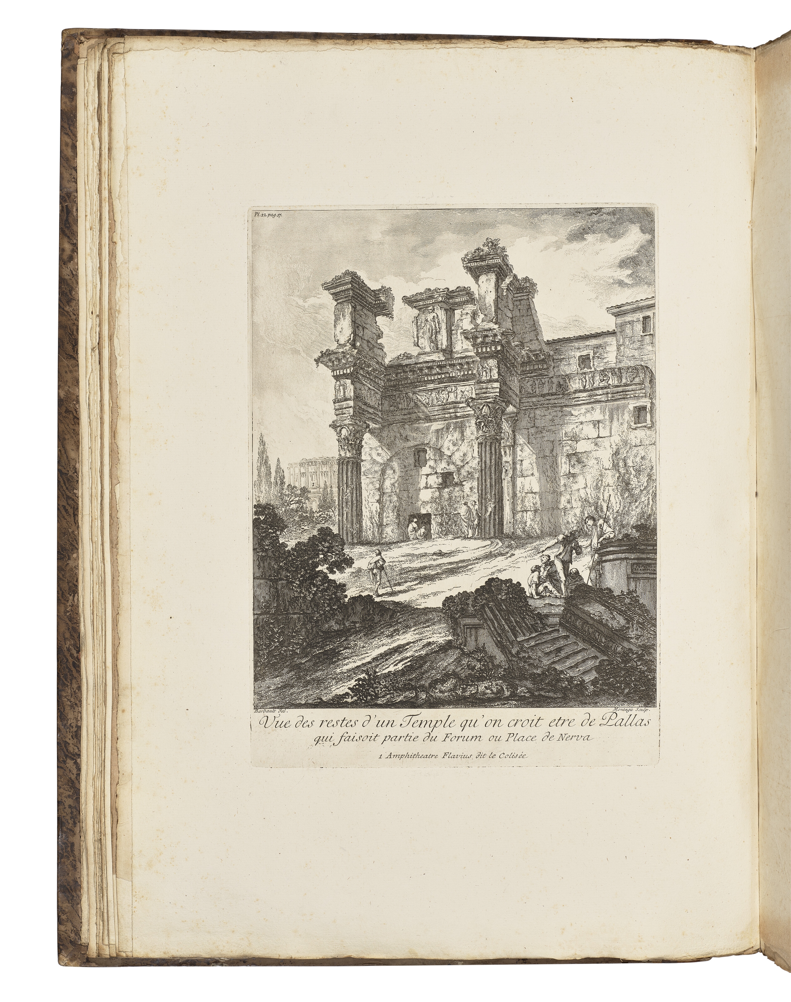 Artwork by Jean Barbault, Les plus beaux monuments de Rome ancienne, Made of Engraving, etching, illustrations