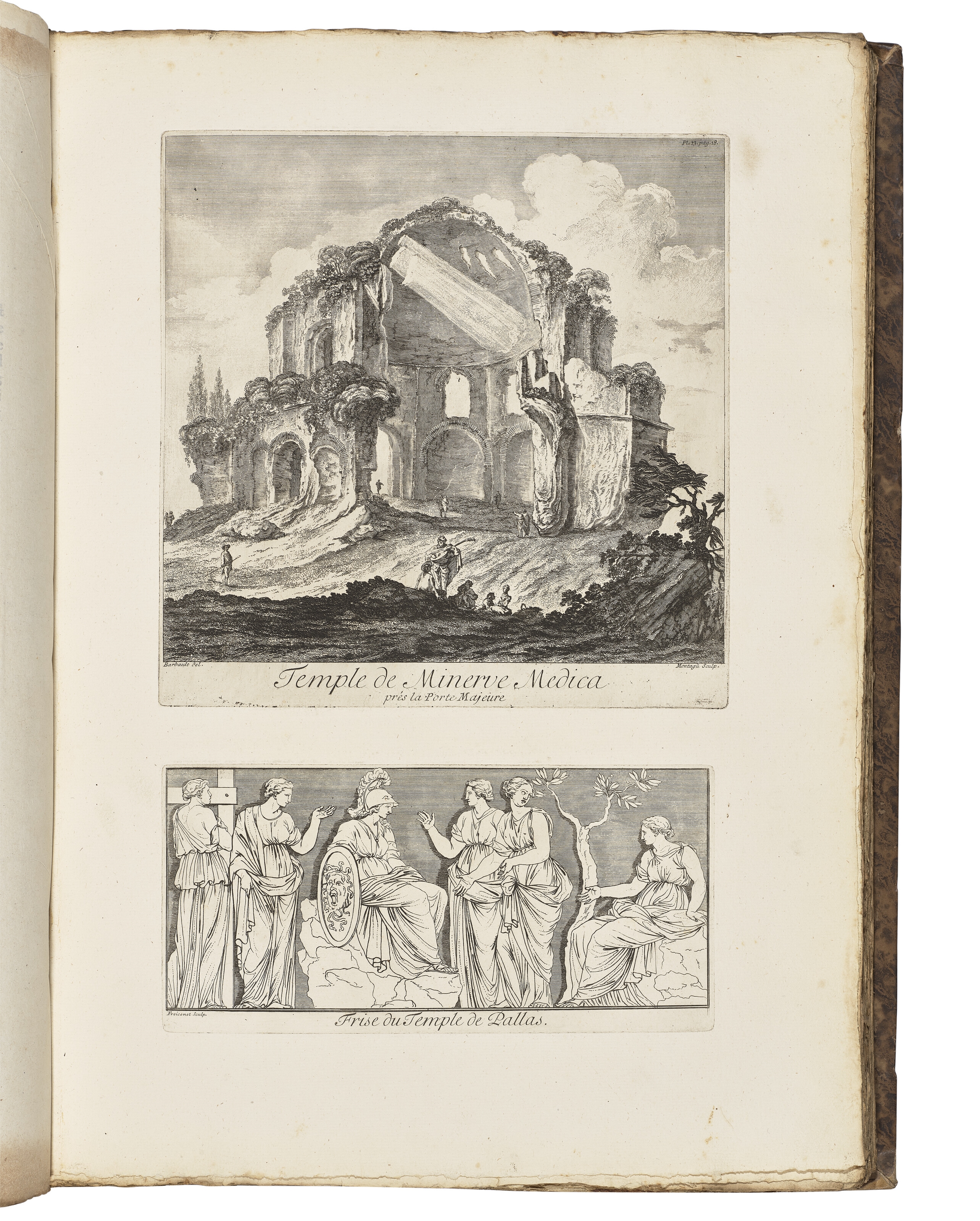 Artwork by Jean Barbault, Les plus beaux monuments de Rome ancienne, Made of Engraving, etching, illustrations