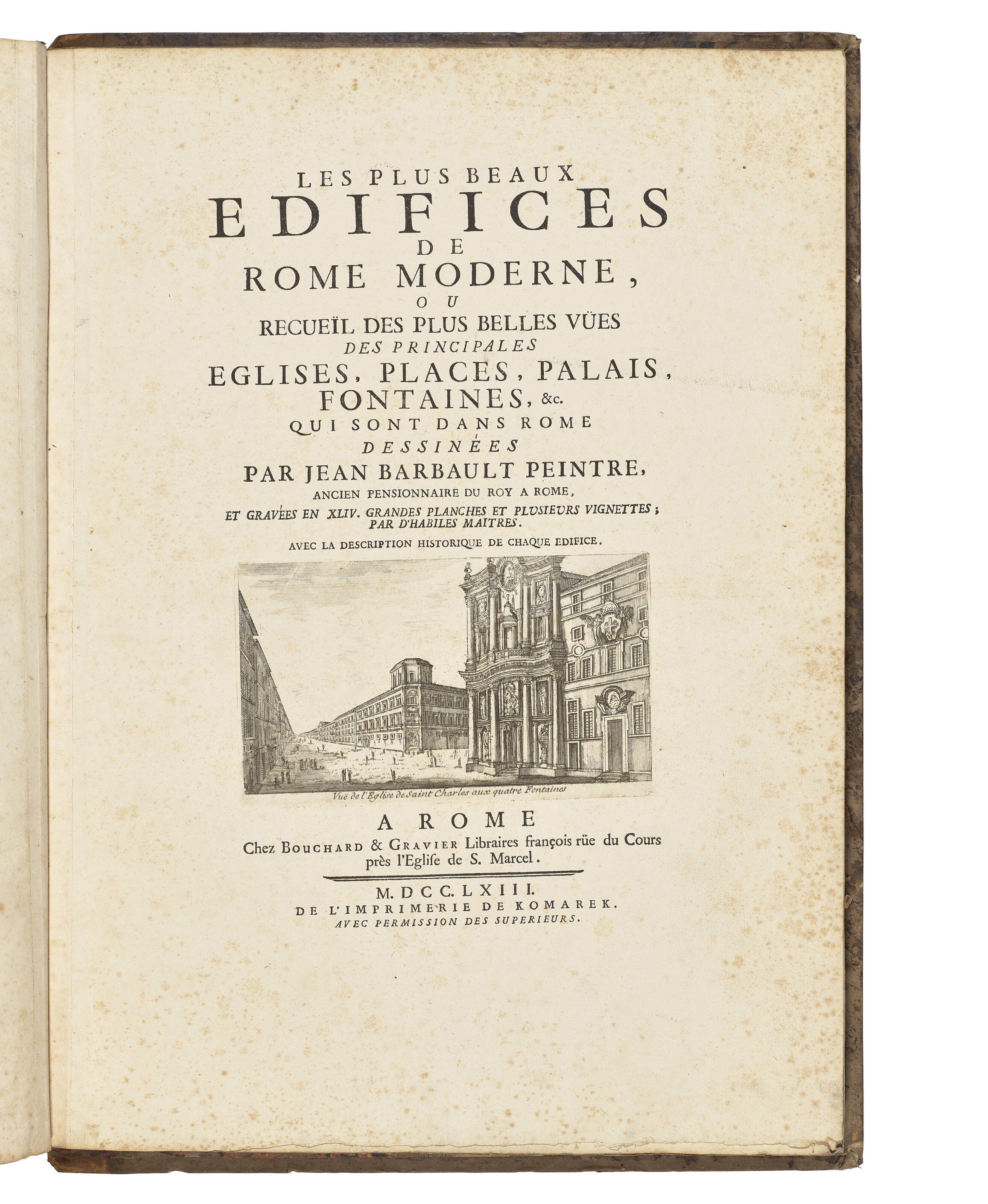 Artwork by Jean Barbault, Les plus beaux monuments de Rome ancienne, Made of Engraving, etching, illustrations