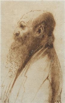 Profile portrait of a bearded man - Il Guercino