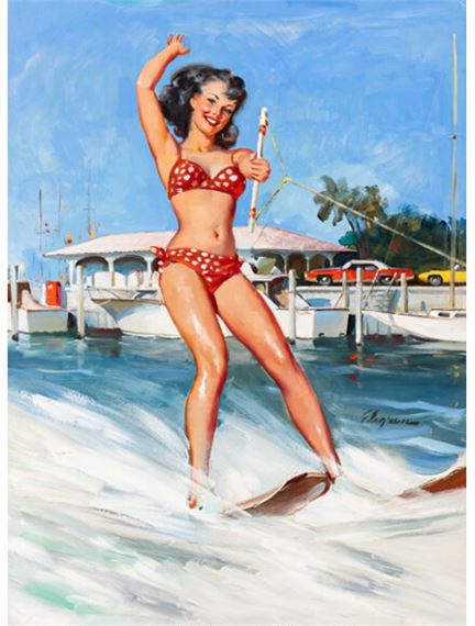 Gil Elvgren | Coca-Cola Calendar (1949) | MutualArt