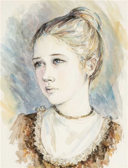 Portrait of Ryan Davies's Daughter, Bethan - Valerie Ganz