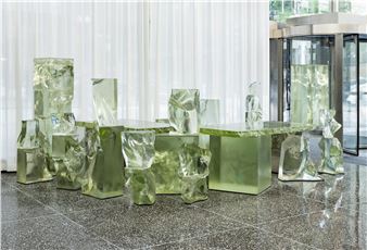 Icehenge Desk from the lobby of the Inland Steel Building