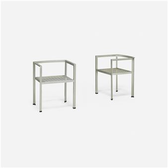 No. 1 chairs for Comme des Garçons, pair by Rei Kawakubo, 1983