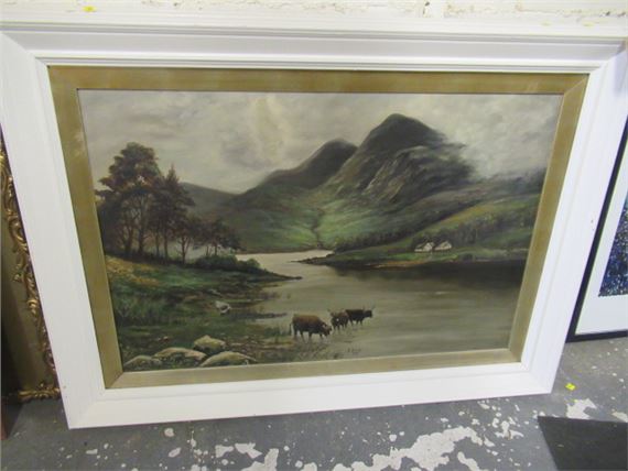 TWO LARGE LANDSCAPE PAINTINGS BY J FIRTH - Jack Firth