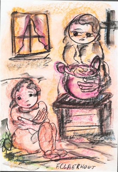 KITCHEN SCENE - Frans Claerhout