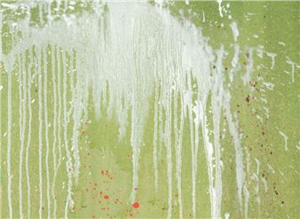 Installation view of Pat Steir exhibition at The Columbia Museum of Art.