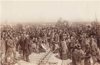 Mammoth albumen print of The Last Spike. 1881.