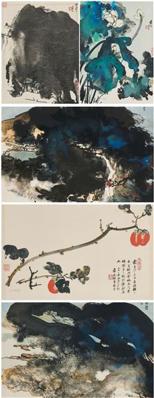 Five Lithographs, 1973 - Zhang Daqian