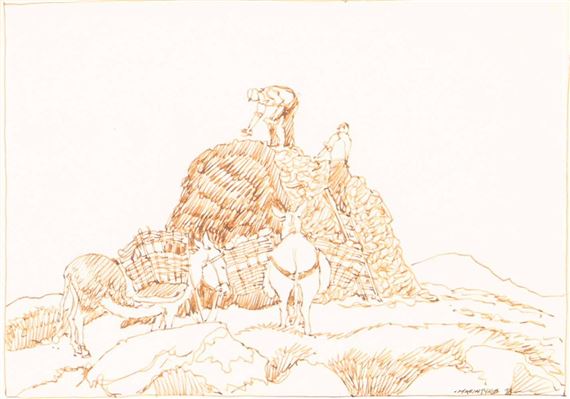 STACKING TURF, CONNEMARA - James MacIntyre