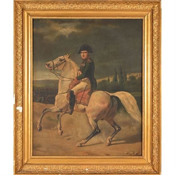Napoleon on horseback - French School, 19th Century