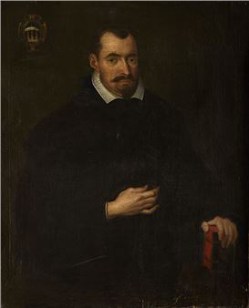 Portrait d’un gentilhomme de trente ans avec armoiries et inscription "Anno 1630? Aetatis 30" Picture